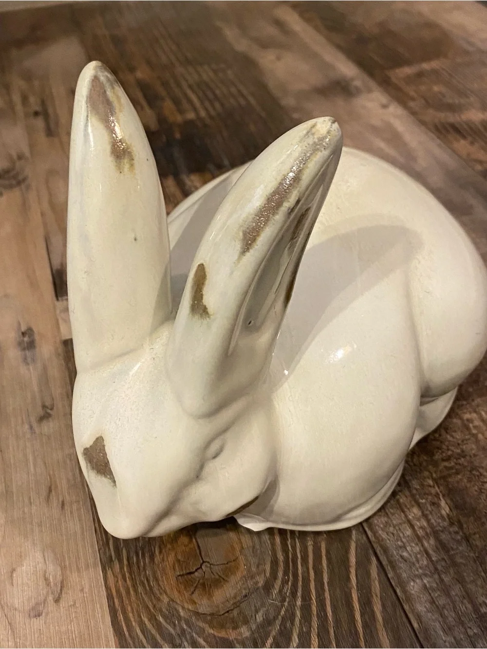 Cream Ceramic Rabbit Figurine - Picture 2 of 5